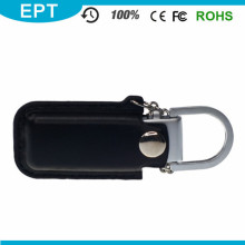 Usine en gros personnalisé en cuir Logo Flash USB Pen Drive (EB071)